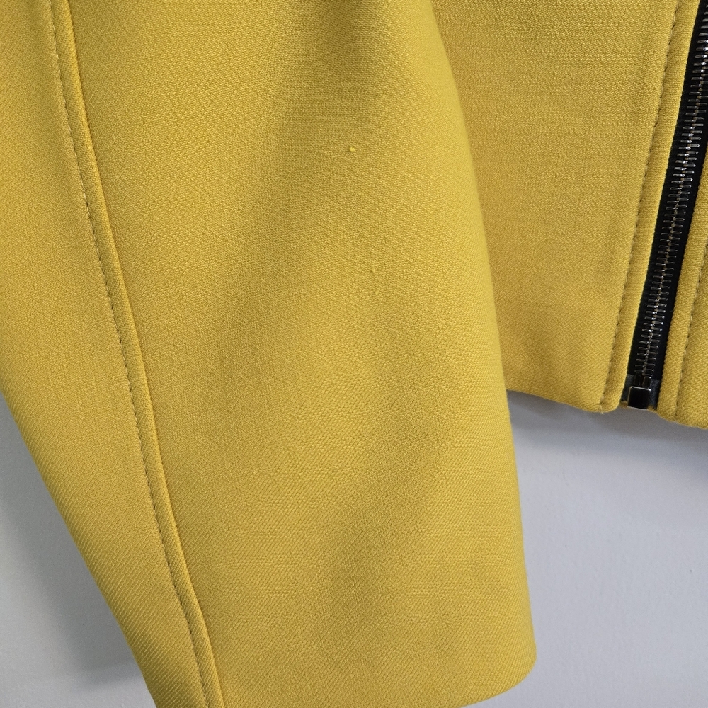 💛 Dorothee Schumacher Mustard Cropped Jacket, Size 12* ~ VGUC - Picture 6 of 15